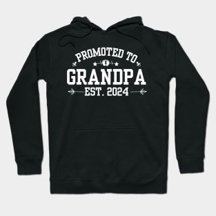 Grandpa Baby Announcement 1st Time Grandpa EST 2024 family Hoodie